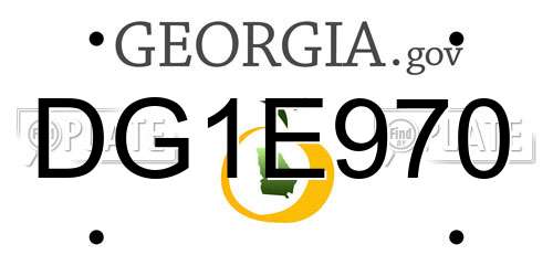 DG1E970 Georgia License Plate