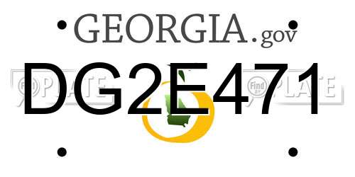 DG2E471 Georgia License Plate