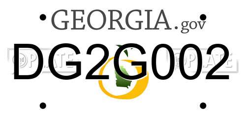 DG2G002 Georgia License Plate