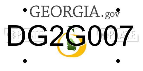 DG2G007 Georgia License Plate