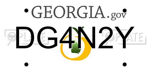 DG4N2Y Georgia License Plate