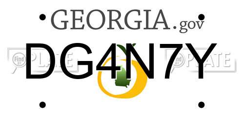 DG4N7Y Georgia License Plate