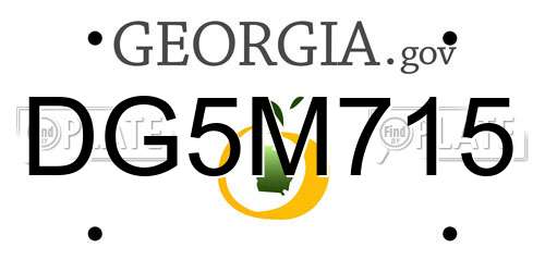 DG5M715 Georgia License Plate