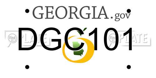 DGC101 Georgia License Plate