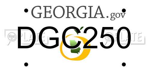 DGC250 Georgia License Plate