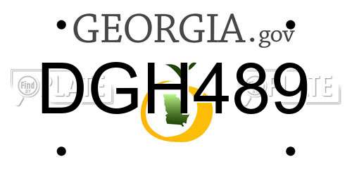 DGH489 Georgia License Plate
