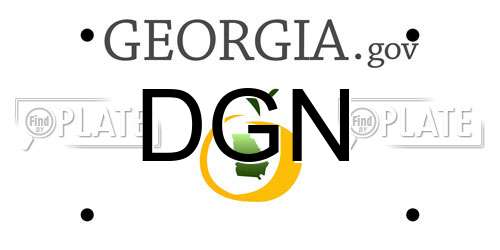 DGN Georgia License Plate