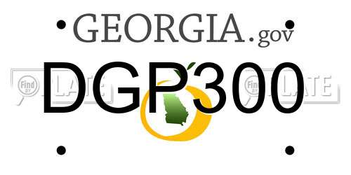 DGP300 Georgia License Plate