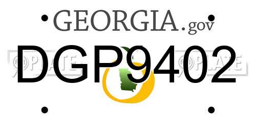 DGP9402 Georgia License Plate