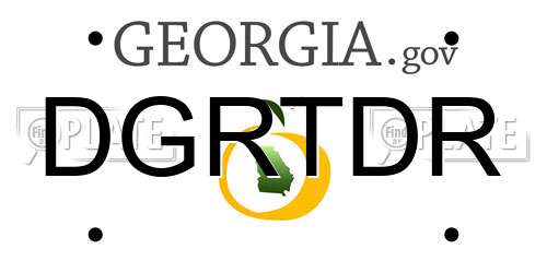 DGRTDR Georgia License Plate