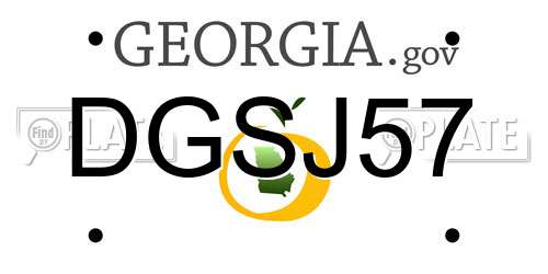 DGSJ57 Georgia License Plate