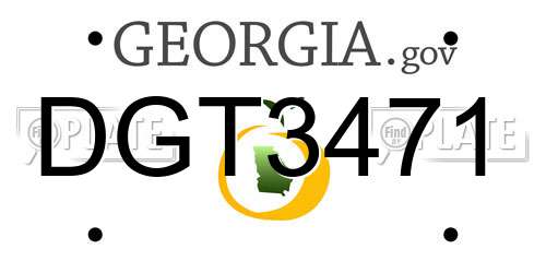 DGT3471 Georgia License Plate