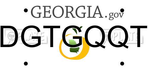 DGTGQQT Georgia License Plate