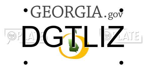 DGTLIZ Georgia License Plate