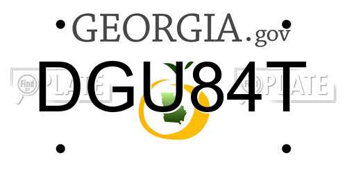 DGU84T Georgia License Plate