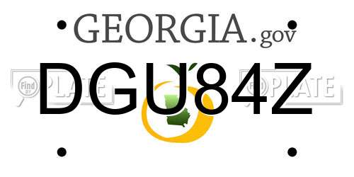 DGU84Z Georgia License Plate