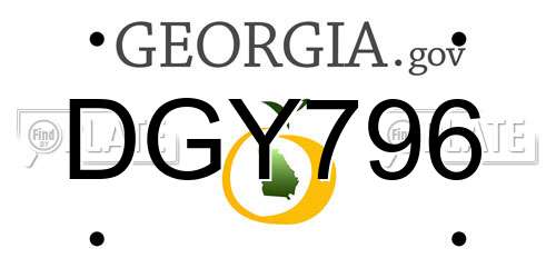 DGY796 Georgia License Plate