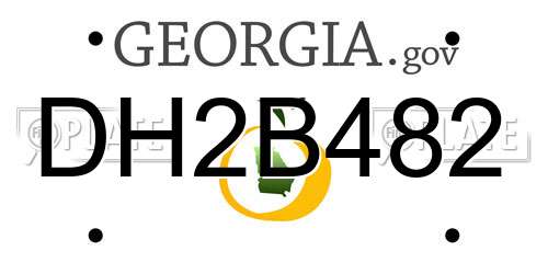 DH2B482 Georgia License Plate