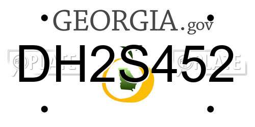 DH2S452 Georgia License Plate