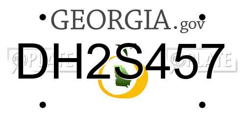 DH2S457 Georgia License Plate