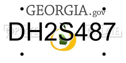 DH2S487 Georgia License Plate