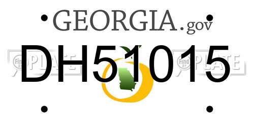 DH51015 Georgia License Plate