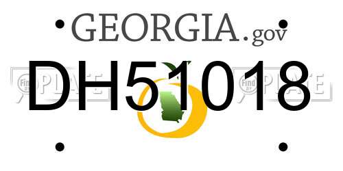 DH51018 Georgia License Plate