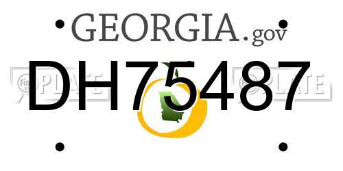 DH75487 Georgia License Plate