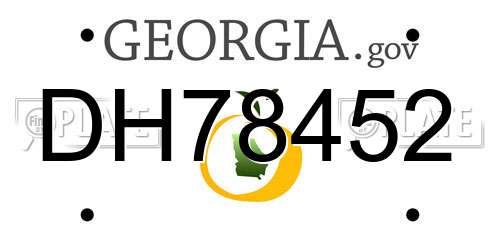 DH78452 Georgia License Plate