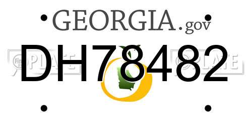 DH78482 Georgia License Plate
