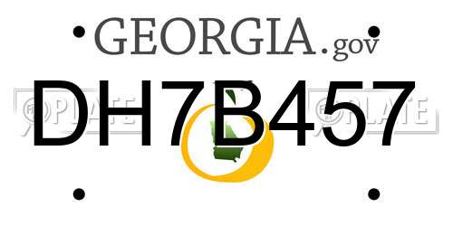 DH7B457 Georgia License Plate