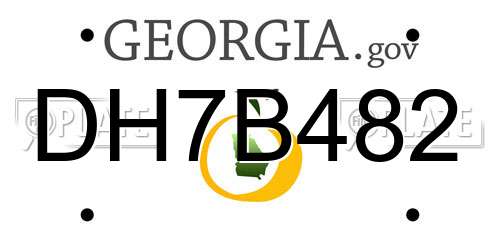 DH7B482 Georgia License Plate
