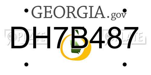DH7B487 Georgia License Plate