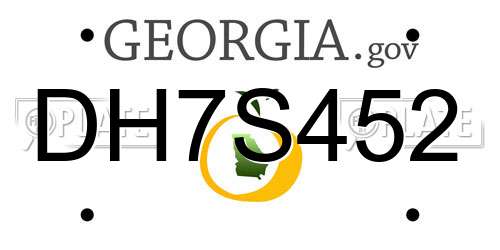 DH7S452 Georgia License Plate