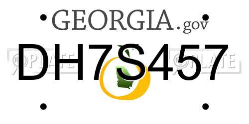 DH7S457 Georgia License Plate