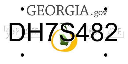 DH7S482 Georgia License Plate