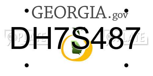 DH7S487 Georgia License Plate