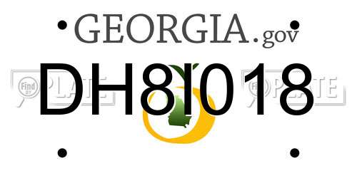 DH8I018 Georgia License Plate