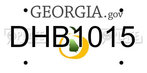 DHB1015 Georgia License Plate