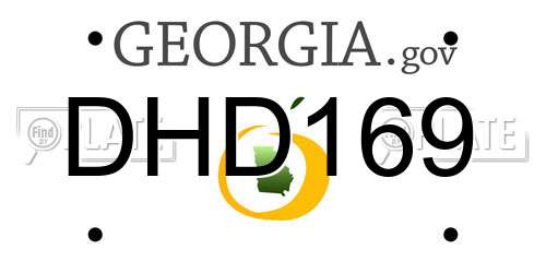 DHD169 Georgia License Plate