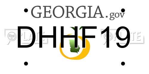 DHHF19 Georgia License Plate