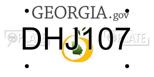 DHJ107 Georgia License Plate