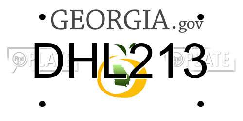 DHL213 Georgia License Plate