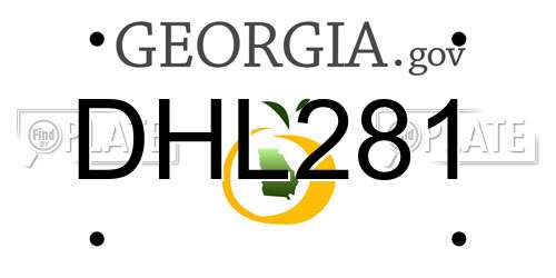 DHL281 Georgia License Plate
