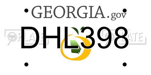 DHL398 Georgia License Plate