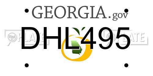 DHL495 Georgia License Plate