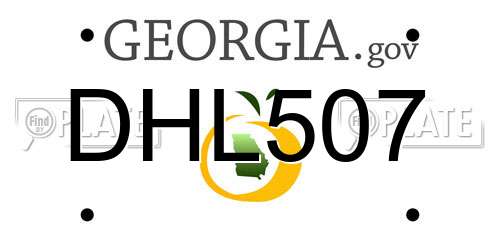 DHL507 Georgia License Plate