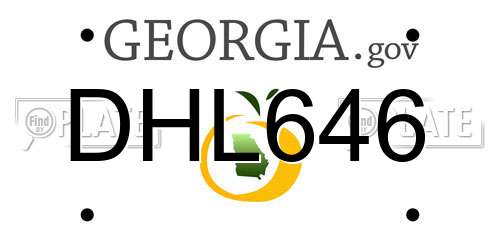 DHL646 Georgia License Plate