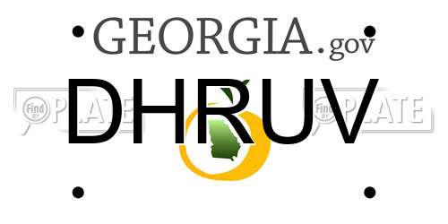 DHRUV Georgia License Plate