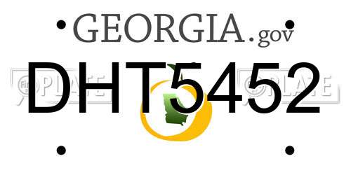 DHT5452 Georgia License Plate
